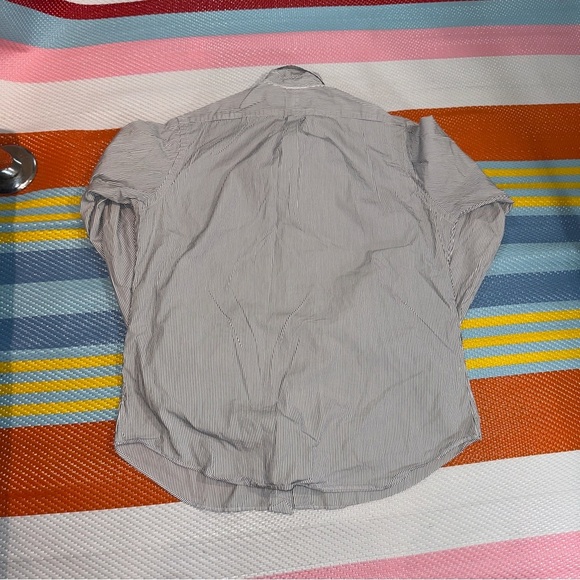 Polo Ralph Lauren Black White Pin Striped Button Down Shirt Men’s Size Large - Picture 2 of 3